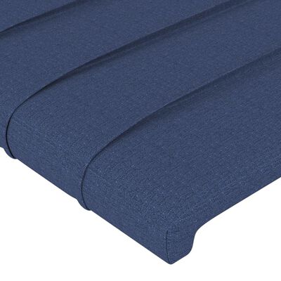 vidaXL Bettgestell mit Kopfteil Blau 120x200 cm Stoff