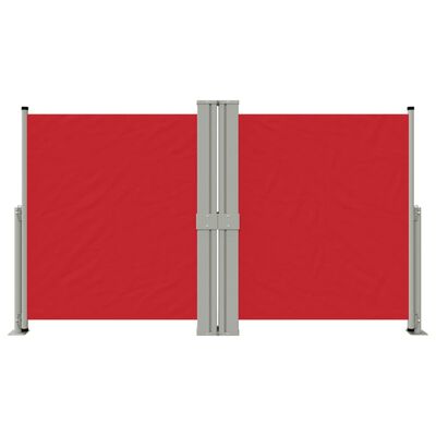 vidaXL Seitenmarkise Ausziehbar Rot 140x1200 cm