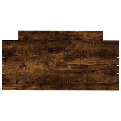 vidaXL Bettgestell ohne Matratze Räuchereiche 100x200 cm Holzwerkstoff