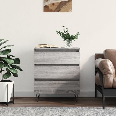 vidaXL Sideboard Grau Sonoma 60x35x70 cm Holzwerkstoff