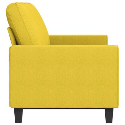 vidaXL 3-Sitzer-Sofa Hellgelb 180 cm Stoff