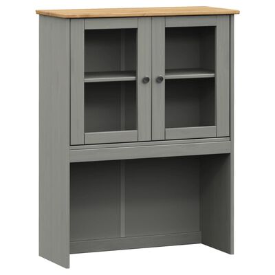 vidaXL Highboard VIGO Grau 78x40x175 cm Massivholz Kiefer