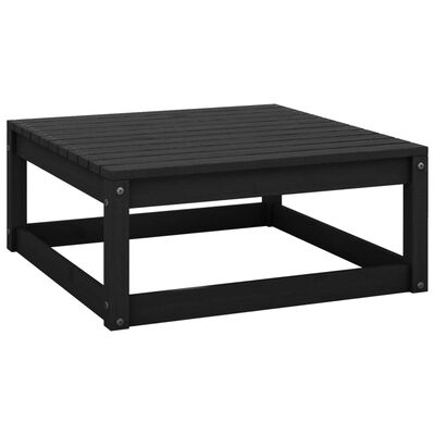 vidaXL 12-tlg. Garten-Lounge-Set mit Kissen Schwarz Massivholz Kiefer