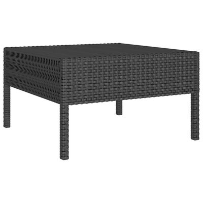 vidaXL 9-tlg. Garten-Lounge-Set mit Auflagen Poly Rattan Schwarz