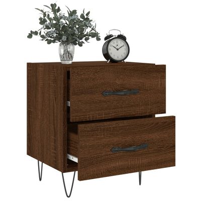 vidaXL Nachttische 2Stk. Braun Eichen-Optik 40x35x47,5cm Holzwerkstoff