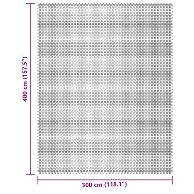 vidaXL Campingteppich Creme 4x3 m