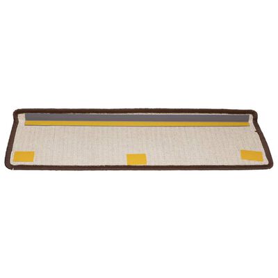 vidaXL Teppich-Treppenstufen 15 Stk. 65x21x4 cm Braun