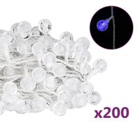 vidaXL Lichterkette Kugeln 20 m 200 LED Blau 8 Funktionen