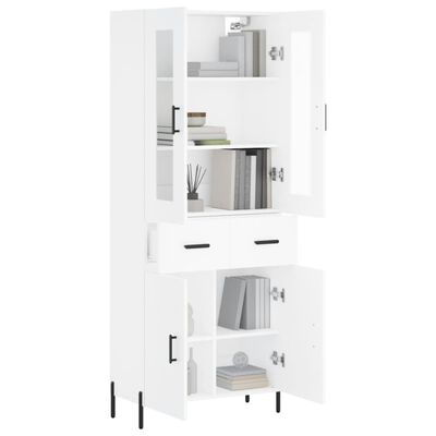 vidaXL Highboard Weiß 69,5x34x180 cm Holzwerkstoff