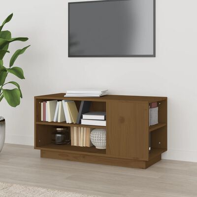 vidaXL TV-Schrank Honigbraun 80x35x40,5 cm Massivholz Kiefer