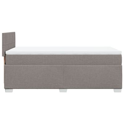 vidaXL Boxspringbett mit Matratze Taupe 80x200 cm Stoff