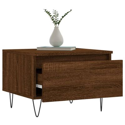 vidaXL Couchtische 2 Stk. Braun Eichen-Optik 50x46x35 cm Holzwerkstoff