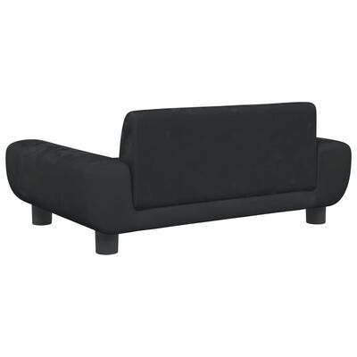 vidaXL Kindersofa Schwarz 70x45x33 cm Samt