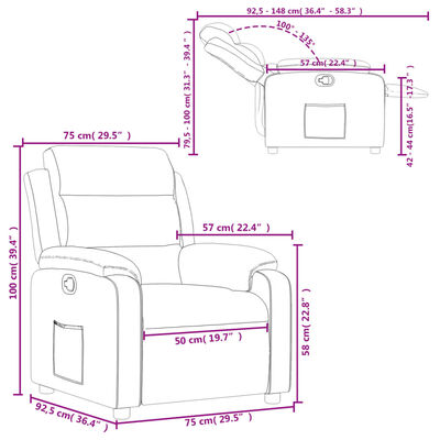 vidaXL Relaxsessel Dunkelbraun Stoff