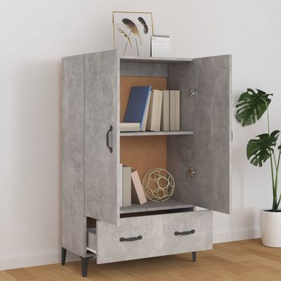 vidaXL Highboard Betongrau 70x31x115 cm Holzwerkstoff