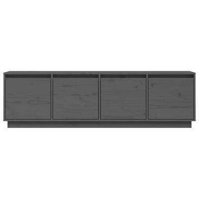 vidaXL TV-Schrank Grau 156x37x45 cm Massivholz Kiefer