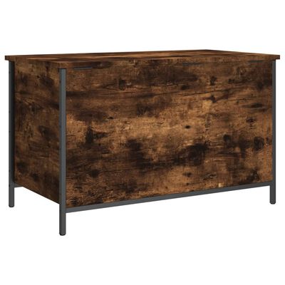 vidaXL Sitzbank mit Stauraum Räuchereiche 80x42,5x50 cm Holzwerkstoff