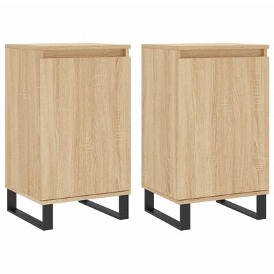 vidaXL Sideboards 2 Stk. Sonoma-Eiche 40x35x70 cm Holzwerkstoff