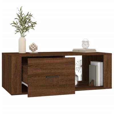 vidaXL Couchtisch Braun Eichen-Optik 100x50,5x35 cm Holzwerkstoff