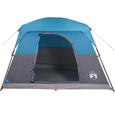 vidaXL Campingzelt 4 Personen Blau Wasserdicht