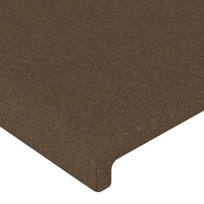 vidaXL Kopfteile 2 Stk. Dunkelbraun 90x5x78/88 cm Stoff