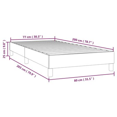 vidaXL Bettgestell Hellgrau 80x200 cm Samt