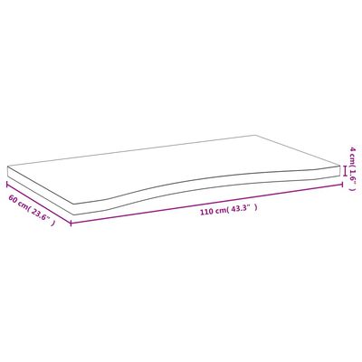 vidaXL Schreibtischplatte 110x60x4 cm Bambus