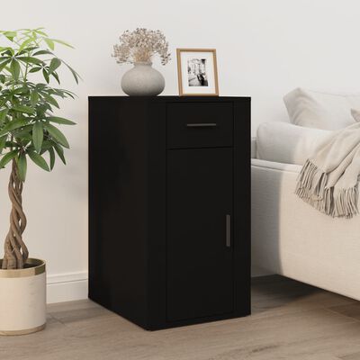 vidaXL Büroschrank Schwarz 40x49x75 cm Holzwerkstoff