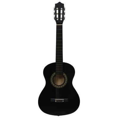 vidaXL 8-tlg. Klassikgitarren-Set für Anfänger Schwarz 1/2 34"