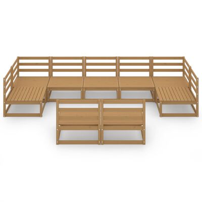 vidaXL 9-tlg. Garten-Lounge-Set Massivholz Kiefer