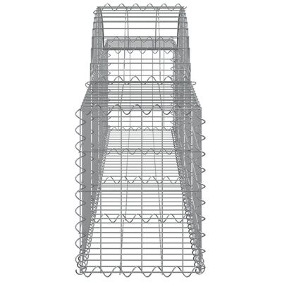 vidaXL Gabionen mit Hochbogen 6 Stk. 200x30x40/60 cm Verzinktes Eisen