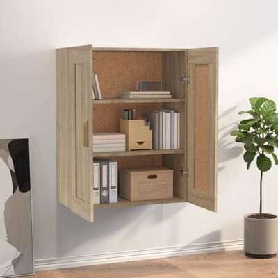 vidaXL Wandschrank Sonoma-Eiche 69,5x32,5x90 cm Holzwerkstoff