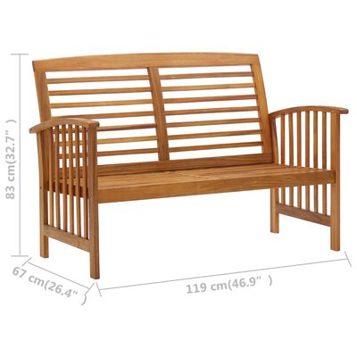 vidaXL 4-tlg. Garten-Lounge-Set Massivholz Akazie