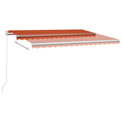 vidaXL Markise Manuell Einziehbar 400x350 cm Orange und Braun