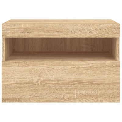 vidaXL TV-Wandschrank mit LED-Leuchten Sonoma-Eiche 60x30x40 cm