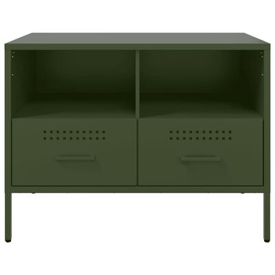 vidaXL TV-Schrank Olivgrün 68x39x50,5 cm Stahl