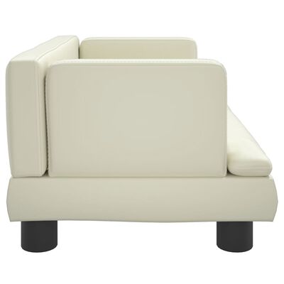 vidaXL Kindersofa Creme 60x40x30 cm Kunstleder