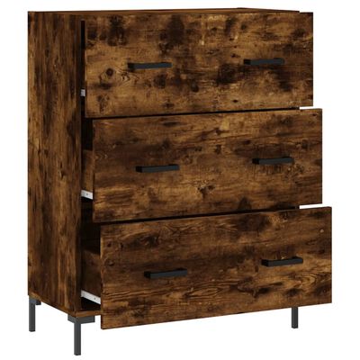 vidaXL Sideboard Räuchereiche 69,5x34x90 cm Holzwerkstoff