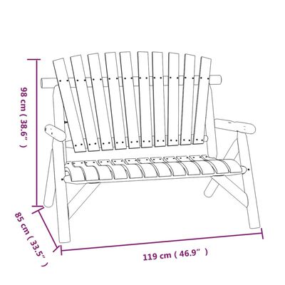 vidaXL 5-tlg. Garten-Lounge-Set Massivholz Fichte