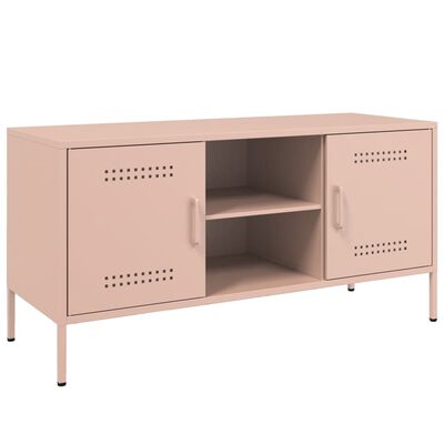 vidaXL TV-Schrank Rosa 100,5x39x50,5 cm Stahl