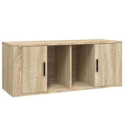 vidaXL TV-Schrank Sonoma-Eiche 100x35x40 cm Holzwerkstoff