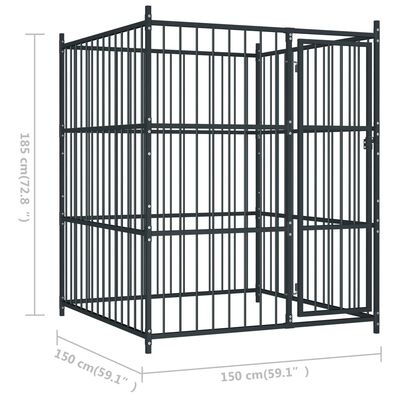 vidaXL Outdoor-Hundezwinger 150 x 150 x 185 cm