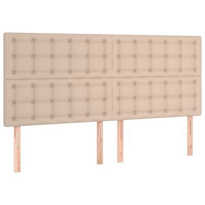 vidaXL Kopfteile 4 Stk. Cappuccino-Braun 80x5x78/88 cm Kunstleder