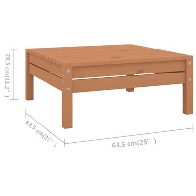 vidaXL 8-tlg. Garten-Lounge-Set Massivholz Kiefer Honigbraun