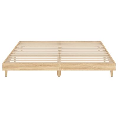 vidaXL Bettgestell Sonoma-Eiche 180x200 cm Holzwerkstoff