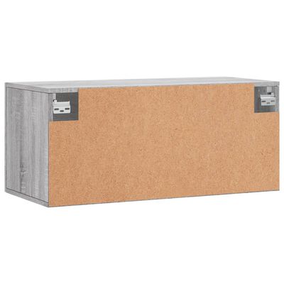 vidaXL Wandschrank Grau Sonoma 80x36,5x35 cm Holzwerkstoff