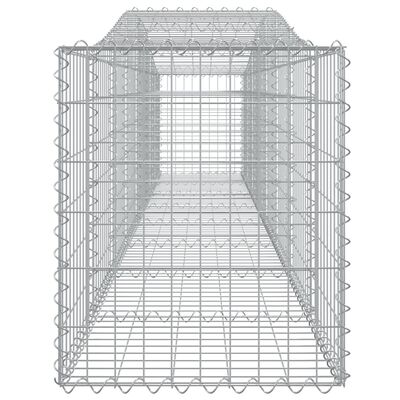 vidaXL Gabionen mit Hochbogen 5 Stk. 400x50x60/80cm Verzinktes Eisen