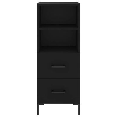 vidaXL Highboard Schwarz 34,5x34x180 cm Holzwerkstoff