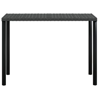 vidaXL 5-tlg. Sofagarnitur in L-Form mit Kissen Poly Rattan Schwarz