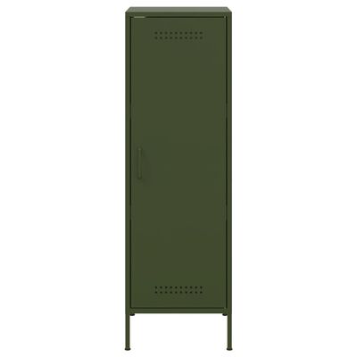 vidaXL Highboard Olivgrün 36x39x113 cm Stahl